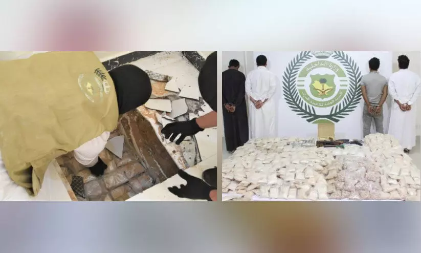 ഭൂഗർഭ കേന്ദ്രത്തിൽ ഒളിപ്പിച്ച 18 ലക്ഷം ആംഫെറ്റാമിൻ ലഹരി ഗുളികകൾ പിടികൂടി ഭൂഗർഭ കേന്ദ്രത്തിൽ ഒളിപ്പിച്ച 18 ലക്ഷം ആംഫെറ്റാമിൻ ലഹരി ഗുളികകൾ പിടികൂടി