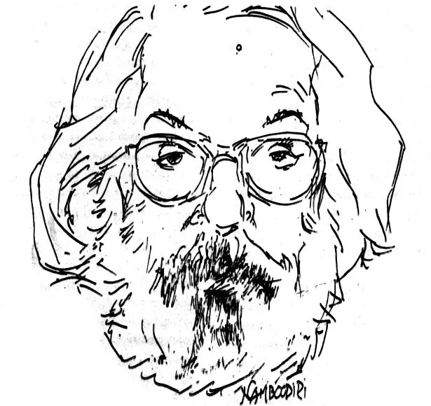 നമ്പൂതിരി വരച്ച നമ്പൂതിരിയുടെ ചിത്രം(മാധ്യമം പിറന്നാൾപ്പതിപ്പിന് വേണ്ടി വരച്ചത് -1988)