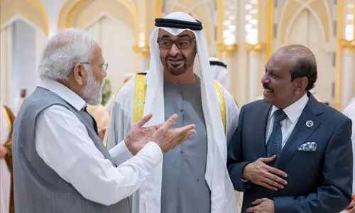 യു.എ.ഇയിൽ എത്തിയ പ്രധാനമന്ത്രിക്ക് ആശംസ നേർന്ന് എം.എ. യൂസുഫലി