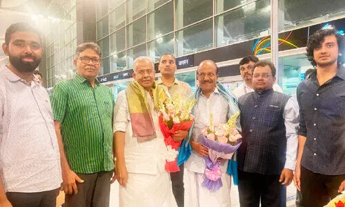 ബം​ഗ​ളൂ​രു​വി​ൽ എ​ത്തി​യ മു​സ്ലിം ലീ​ഗ് ദേ​ശീ​യ   നേ​താ​ക്ക​ൾ​ക്ക് സ്വീ​ക​ര​ണം