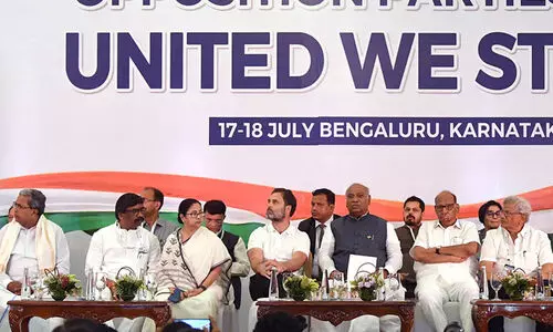 ‘ഇന്ത്യ’ക്ക് പിന്നാലെ ‘ഭാരത്’ ടാഗ് ലൈൻ; ബി.ജെ.പി വിമർശനത്തിന്റെ മുനയൊടിച്ച് പ്രതിപക്ഷ സഖ്യം