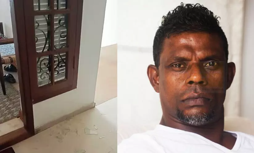 നടന്‍ വിനായകന്റെ വീടിനുനേരെ കോണ്‍ഗ്രസ് പ്രവര്‍ത്തകരുടെ ആക്രമണം