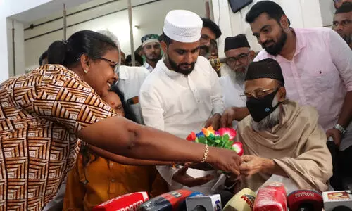 മഅ്ദനി അൻവാർശ്ശേരിയിലെത്തി; ആവേശകരമായ വരവേൽപ്പ്