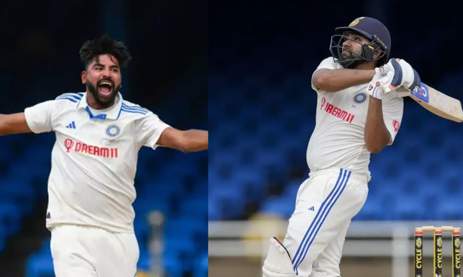 മിന്നലായി സിറാജ്, ഇടിവെട്ടായി രോഹിത്; ഇന്ത്യക്ക് റൺമഴ