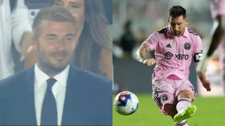 മെസ്സിയുടെ ഫ്രീ കിക്ക് ഗോളിന് പിന്നാലെ കണ്ണീരണിഞ്ഞ് ബെക്കാം; വിഡിയോ വൈറൽ