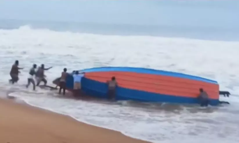 fishing boat overturned