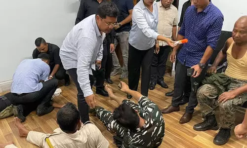 Stone pelting at Meghalaya chief ministers office