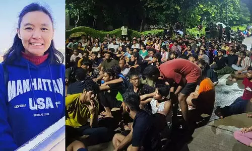 Students protest at Rajasthan Central University