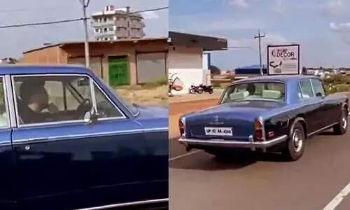 Watch: MS Dhoni drives his vintage Rolls-Royce Wraith II in style