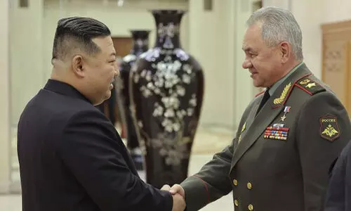 കിം ജോങ് ഉന്നും റഷ്യൻ പ്രതിരോധമന്ത്രിയും കൂടിക്കാഴ്ച നടത്തി