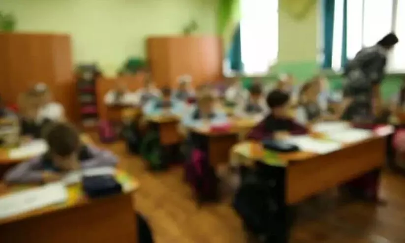 class room blurred