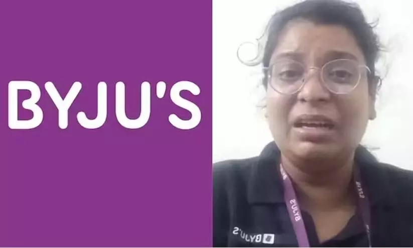 Byjus employee shares tearful video