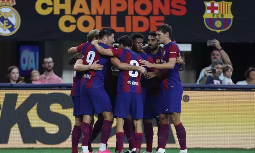 എൽക്ലാസിക്കോ സൗഹൃദ പോരിൽ റയൽ തകർന്നു; ബാഴ്സയുടെ ജയം എതിരില്ലാത്ത മൂന്നു ഗോളുകൾക്ക്