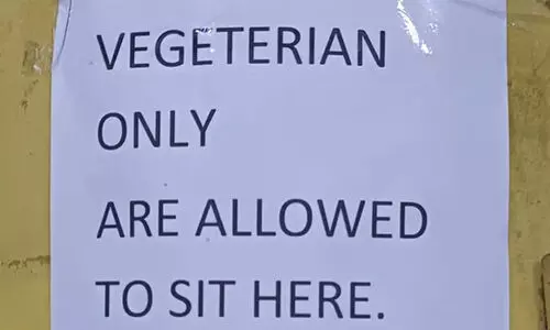കാ​ന്റീ​നി​ൽ ചി​ല സീ​റ്റു​ക​ൾ വെ​ജി​റ്റേ​റി​യ​ൻ​കാ​ർ​ക്ക് മാ​ത്ര​മെ​ന്ന് പോ​സ്റ്റ​ർ; ബോം​ബെ ​ഐ.​ഐ.​ടി​യി​ൽ വി​വാ​ദം