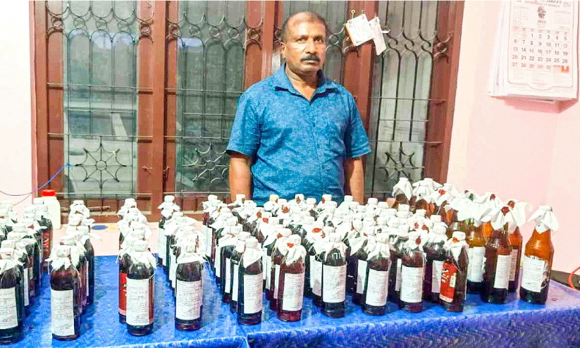 വീട് കേന്ദ്രീകരിച്ച് മിനി ബാർ; പ്രതി അറസ്റ്റിൽ വീട് കേന്ദ്രീകരിച്ച് മിനി ബാർ; പ്രതി അറസ്റ്റിൽ