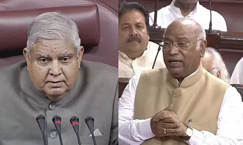 രാജ്യസഭ ചെയർമാൻ പ്രധാനമന്ത്രിക്ക് പ്രതിരോധം തീർക്കുന്നതെന്തിന്? ഖാർഗെ