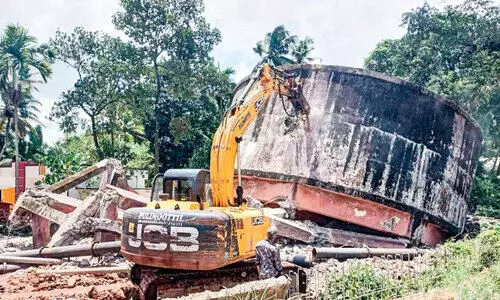 ദേശീയപാത വികസനം: കായംകുളത്തെ കൂറ്റൻ ജലസംഭരണി ഓർമയായി