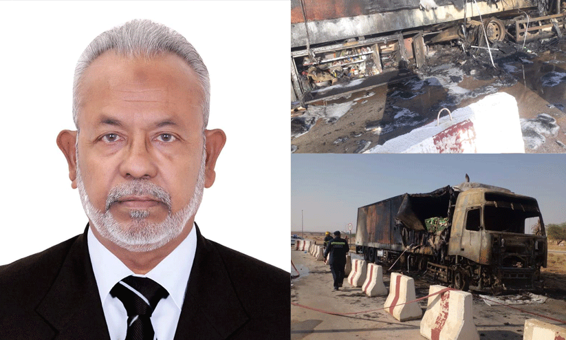 കത്തിയമർന്ന വാഹനത്തിൽനിന്ന്​ അത്ഭുതകരമായി രക്ഷപ്പെട്ട കർണാടക സ്വദേശി ഹൃദയാഘാതം മൂലം മരിച്ചു