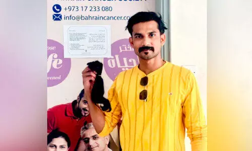 അ​ർ​ബു​ദ രോ​ഗി​ക​ൾ​ക്ക് മു​ടി ദാ​നം​ചെ​യ്ത് യു​വാ​വ്