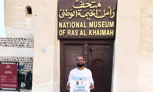 സമാധാന സന്ദേശം പകർന്ന് 48 രാജ്യങ്ങള് താണ്ടി ഇന്ത്യന് എൻജിനീയര് യു.എ.ഇയില് സമാധാന സന്ദേശം പകർന്ന് 48 രാജ്യങ്ങള് താണ്ടി ഇന്ത്യന് എൻജിനീയര് യു.എ.ഇയില്