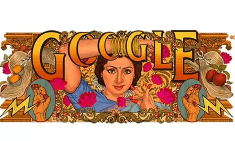 Sridevi on 60th birth anniversary Google Doodle pays tribute to Bollywood icon