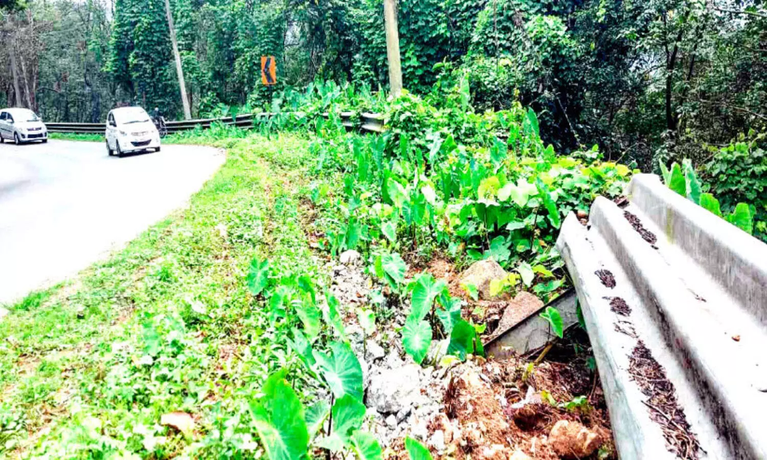 ദേശീയപാതയിലെ ക്രാഷ് ബാരിയറുകൾ തകർന്നു മുണ്ടക്കയം