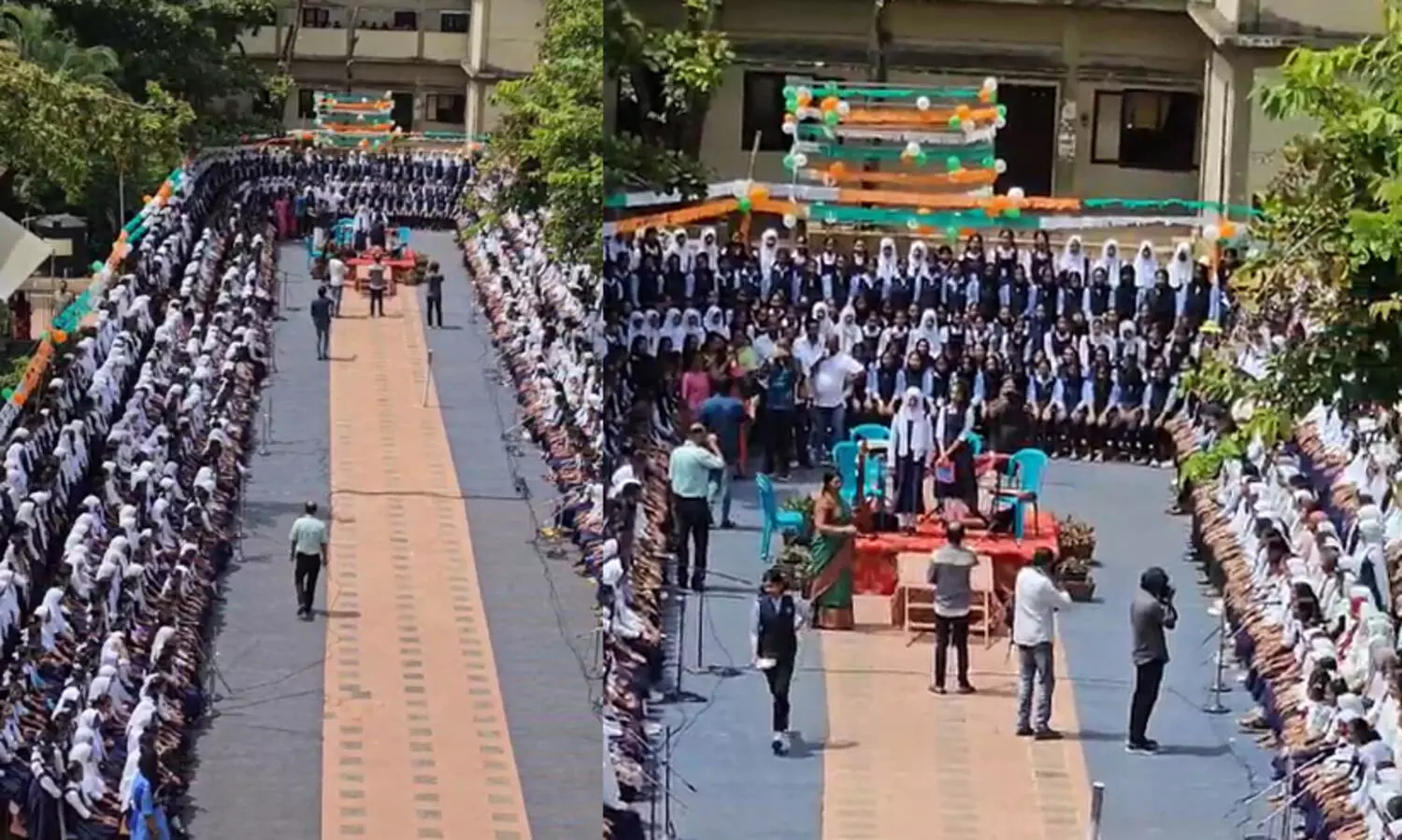 ഒരേ വേദിയിൽ എട്ട് ഭാഷകളില്‍ ദേശഭക്തി ഗാനം അവതരിപ്പിച്ച് ചാലപ്പുറം ഗണപത് സ്‌കൂൾ