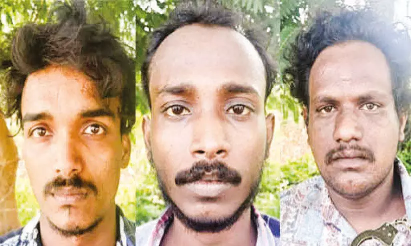 എം.ഡി.എം.എയുമായി മൂന്നുപേർ പിടിയിൽ എം.ഡി.എം.എയുമായി മൂന്നുപേർ പിടിയിൽ