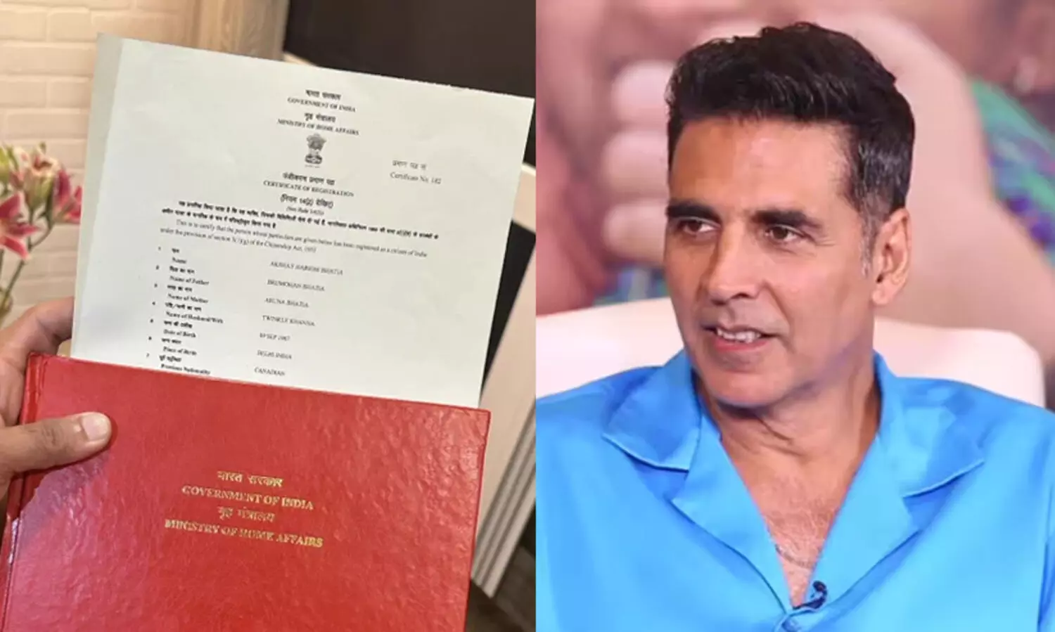 അക്ഷ‍യ് കുമാറിന് ഇന്ത്യൻ പൗരത്വം