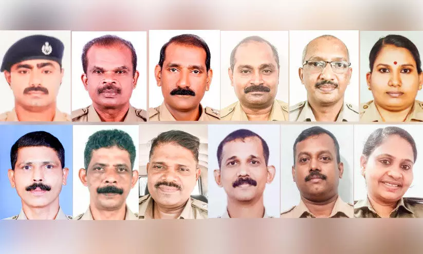 കോട്ടയം ജില്ലയിലെ 12 ഉദ്യോഗസ്ഥർക്ക് മുഖ്യമന്ത്രിയുടെ പൊലീസ് മെഡല് കോട്ടയം ജില്ലയിലെ 12 ഉദ്യോഗസ്ഥർക്ക് മുഖ്യമന്ത്രിയുടെ പൊലീസ് മെഡല്