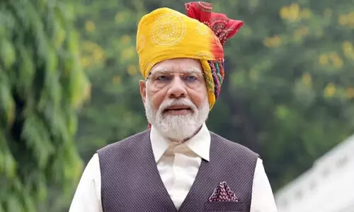 പ്രധാനമന്ത്രി എത്തിയത് രാജസ്ഥാനി തലപ്പാവ് ധരിച്ച്