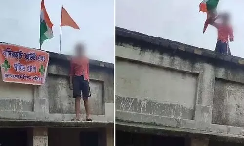 സ്വാതന്ത്ര്യദിനത്തിൽ ദേശീയ പതാക വലിച്ചെറിഞ്ഞ് കുട്ടി; അപമാനകരമെന്ന് ബി.ജെ.പി നേതാവ്