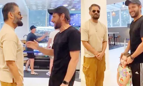 Suniel Shetty, Shahid Afridi,
