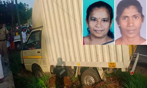 അങ്കമാലി ദേശീയപാതയിൽ പിക്കപ്പ് വാനിടിച്ച് രണ്ടു സ്ത്രീകൾ മരിച്ചു