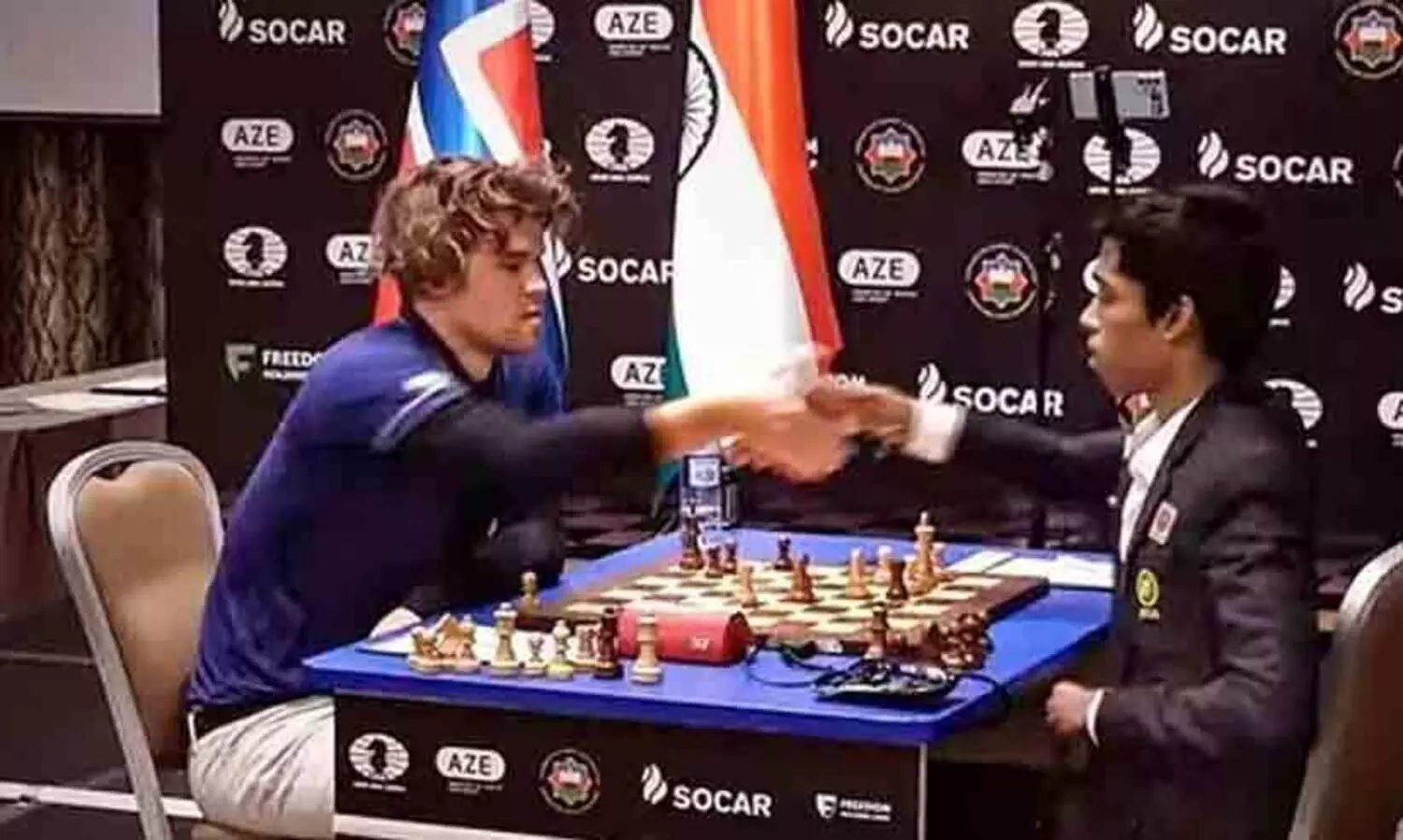 കാൾസനെ വീണ്ടും സമനിലയിൽ തളച്ച് പ്രഗ്നാനന്ദ; നാളെ ടൈ ബ്രേക്കർ