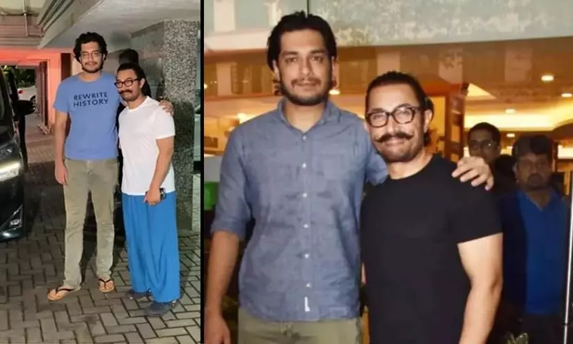 Aamir Khan Makes Rare Public Appearance With Son Junaid