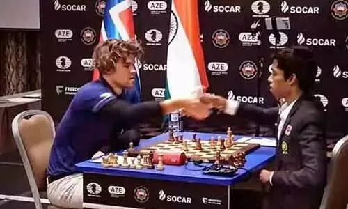 കാൾസനെ വീണ്ടും സമനിലയിൽ തളച്ച് പ്രഗ്നാനന്ദ; നാളെ ടൈ ബ്രേക്കർ