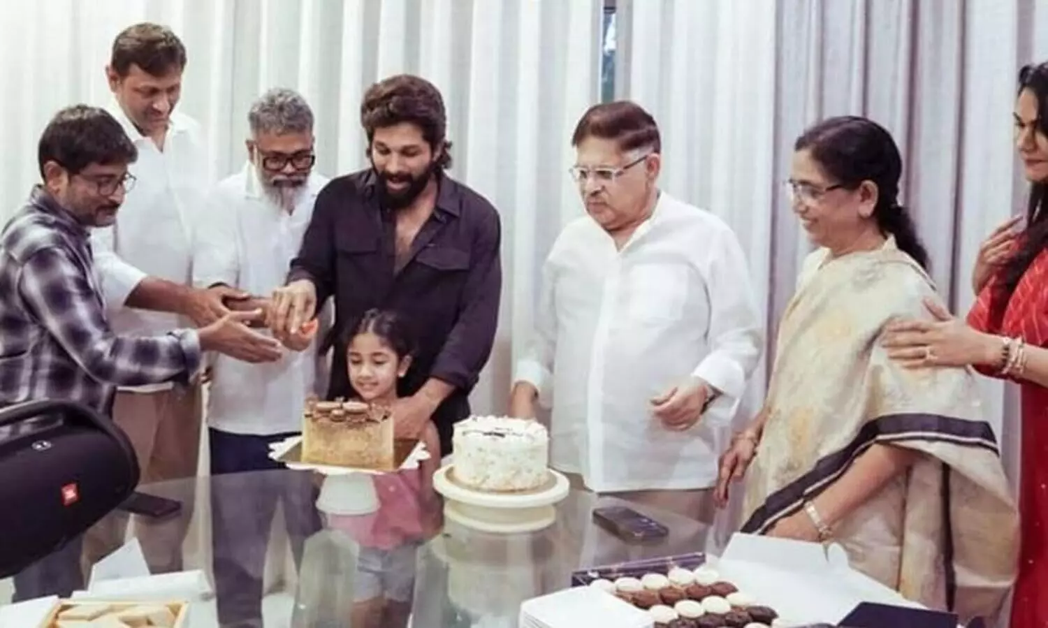 Celebrations at Allu Arjun’s Hyderabad home: Pics, videos