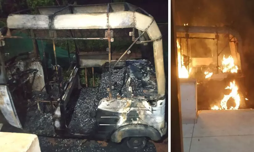 ചിത്രലേഖയുടെ ഓട്ടോ വീണ്ടും കത്തിച്ചു; പിന്നിൽ സി.പി.എം പ്രവർത്തകരെന്ന് ചിത്രലേഖയുടെ ഓട്ടോ വീണ്ടും കത്തിച്ചു; പിന്നിൽ സി.പി.എം പ്രവർത്തകരെന്ന്