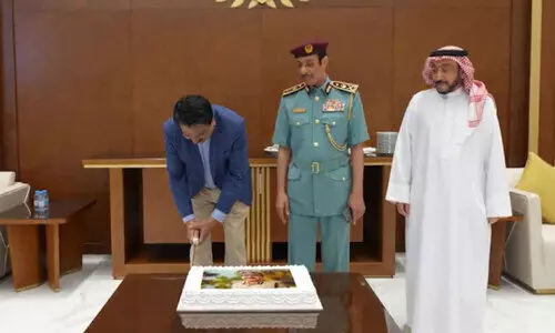 അജ്മാന്‍ പൊലീസ് മേധാവിയെ സന്ദര്‍ശിച്ച്​ ടോമിന്‍ ജെ. തച്ചങ്കരി