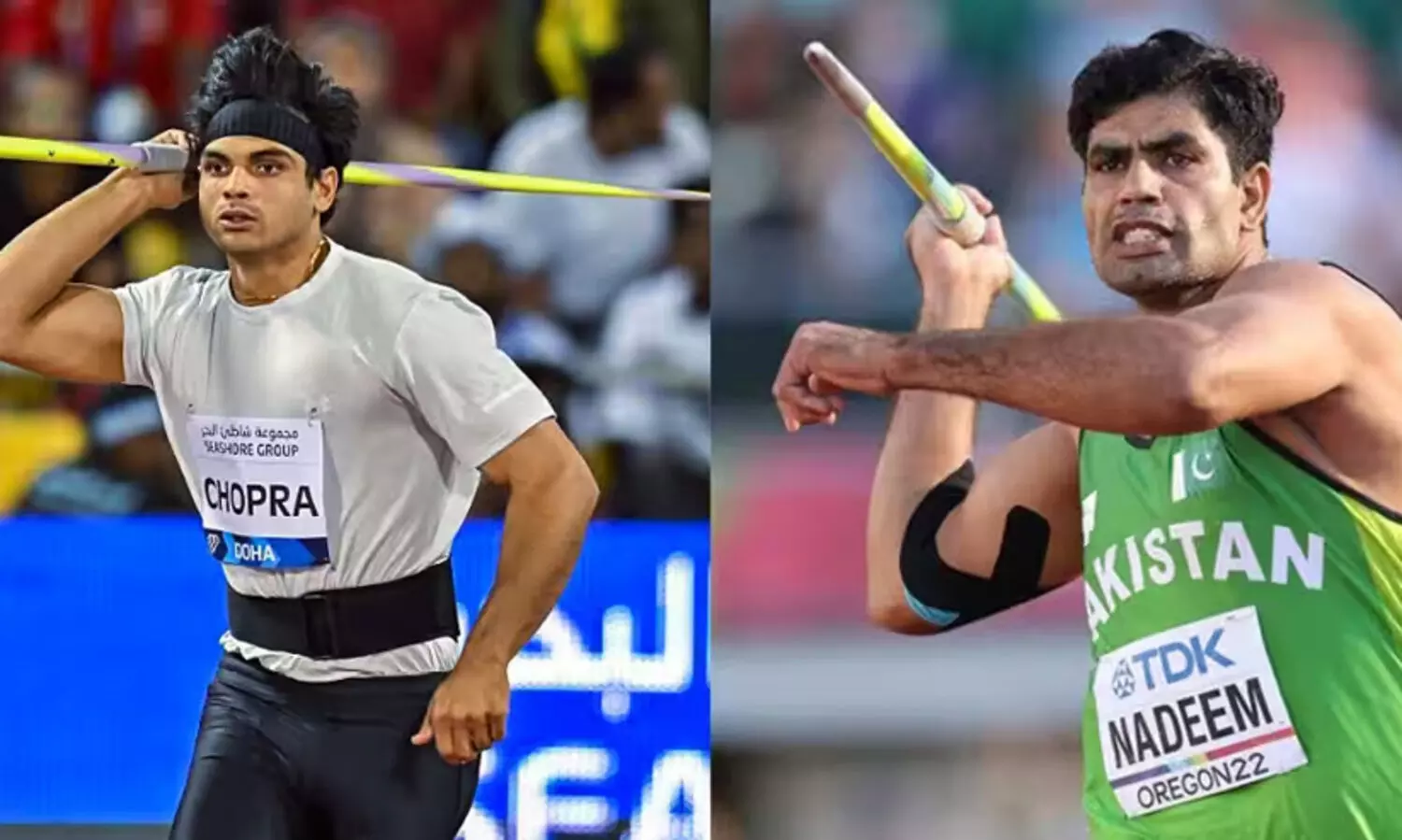 നീരജ് ചോപ്രയെ അഭിനന്ദിച്ച് പാക് ജാവലിൻ താരം അർഷാദ് നദീം; ഇരുവരുടെയും ഫൈനൽ നാളെ