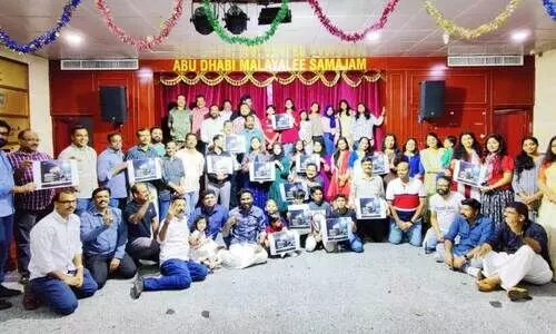 ചന്ദ്രയാൻ-മൂന്നിന്റെ വിജയമാഘോഷിക്കാൻ അബൂദബി മലയാളി സമാജം പ്രവർത്തകർ ഒത്തുചേർന്നപ്പോൾ ചന്ദ്രയാൻ-മൂന്നിന്റെ വിജയമാഘോഷിക്കാൻ അബൂദബി മലയാളി സമാജം പ്രവർത്തകർ ഒത്തുചേർന്നപ്പോൾ