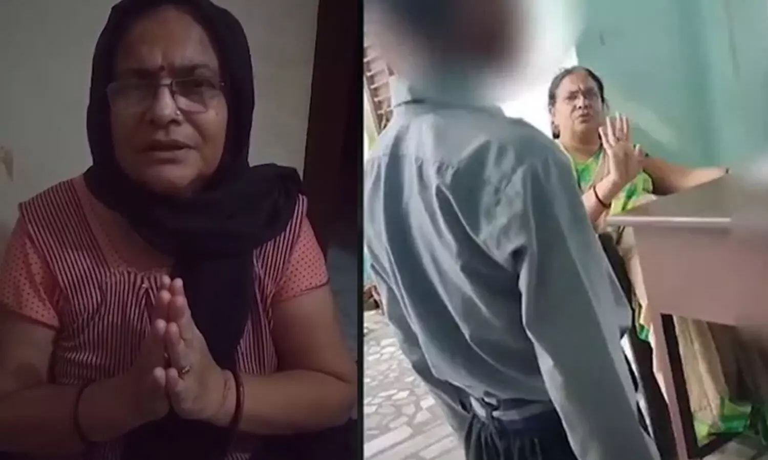 എനിക്ക് തെറ്റ് പറ്റി; ചെയ്തതിൽ വർഗീയ ലക്ഷ്യമുണ്ടായില്ല: മുസ്ലിം വിദ്യാർഥിയുടെ മുഖത്തടിപ്പിച്ച സംഭവത്തിൽ മാപ്പ് പറഞ്ഞ് അധ്യാപിക