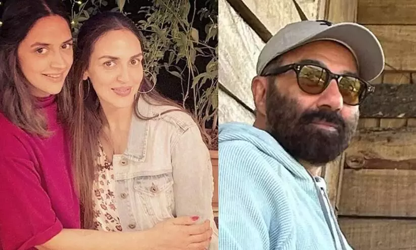 Esha Deol React to her viral photo with Sunny Deol and Bobby
