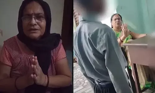 എനിക്ക് തെറ്റ് പറ്റി; ചെയ്തതിൽ വർഗീയ ലക്ഷ്യമുണ്ടായില്ല: മുസ്ലിം വിദ്യാർഥിയുടെ മുഖത്തടിപ്പിച്ച സംഭവത്തിൽ മാപ്പ് പറഞ്ഞ് അധ്യാപിക