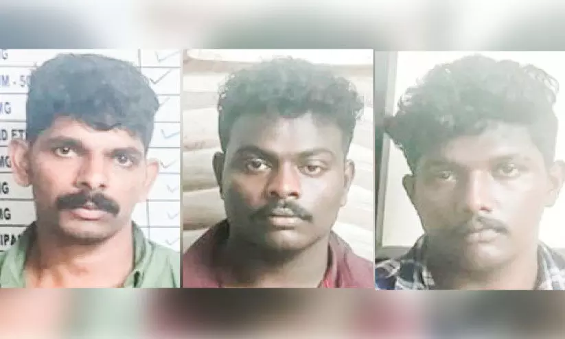 പൊലീസിനുനേരേ ആക്രമണം: മൂന്നുപേർ അറസ്റ്റിൽ പൊലീസിനുനേരേ ആക്രമണം: മൂന്നുപേർ അറസ്റ്റിൽ