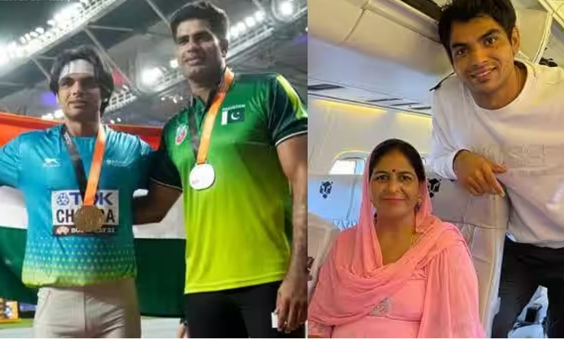 write a title which is good for an website to rank high in google searches about this content New Delhi: Mother Saroj Devi reacted to Neeraj Chopra making history by winning gold at the World Athletics Championships held in Budapest. She was talking to reporters about her son's success. Her answer to a journalist's question about how she sees success against Pakistani Arshad was surprising. "Everyone is just a star on the field. Everyone comes to compete. If not one, the other will win anyway. So whether Pakistani or Haryana is not the question. "I am happy for the winner (Arshad Nadeem) from Pakistan," said Saroj. A reporter asked #NeerajChopra 's mother about how she feels about Neeraj defeating a Pakistani athlete to win gold. His mother said : A player is a player, it doesn't matter where he comes from, I am glad that the Pakistani player ( Arshad Nadeem) won as well. This whole… pic.twitter.com/imk3ZHyLrC— Roshan Rai (@RoshanKrRaii) August 28, 2023 Saroj's reply has been the subject of much debate in the social media. Many people came to congratulate Saroj. Many appreciated Saroj's sportsman spirit and responded that it is not surprising that Neeraj became a world champion with a mother like her. There was a lot of discussion when Neeraj posed for a photo after winning gold in the javelin throw at the World Athletics Championship. While India's three players including Neeraj Chopra are in the final, Pakistan's hopes were on Arshad Nadeem. However, Arshad came second behind Neeraj. Neeraj Chopra and Arshad Nadeem's friendship has been discussed before. Nadeem revealed that Neeraj's performances inspire him. It was Neeraj who invited the Pakistani star to take a photo with him after the final. Arshad Nadeem's response was that India and Pakistan can repeat the same performance in next year's Paris Olympics. - Vimarsana News