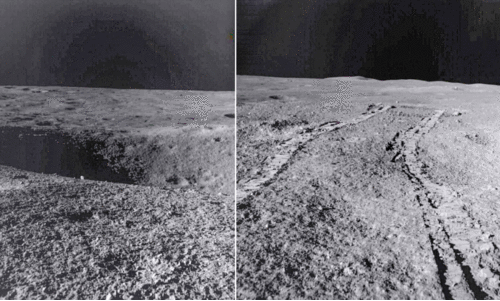 മുന്നിൽ ഗർത്തം, വഴി തിരിഞ്ഞ് റോവർ