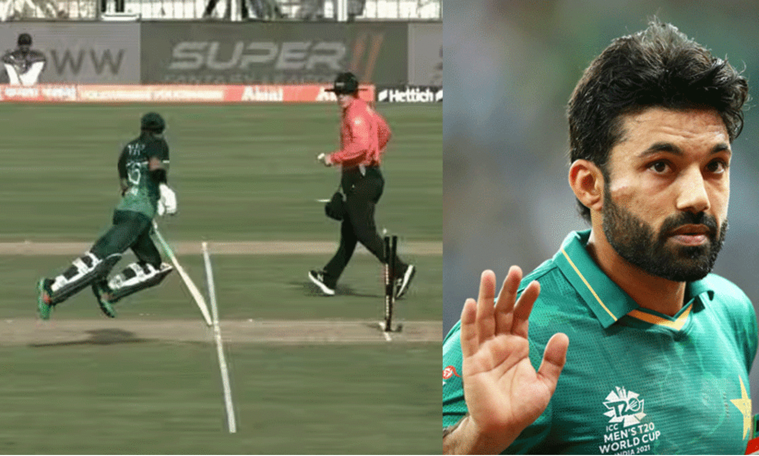 എന്തൊരു റണ്ണൗട്ടാണിത്!;​ മുഹമ്മദ് റിസ്‍വാന്റെ പുറത്താകലിൽ വ്യാപക വിമർശനം