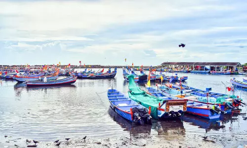 കരയിലാണ്​ കണ്ണീർക്കടൽ: തോ​ട്ട​പ്പ​ള്ളി ഹാ​ർ​ബ​ർ; ‘ക​റു​ത്ത പൊ​ന്നി​ൽ’ അ​ന്യ​രാ​ക്ക​പ്പെ​ട്ട്​ മ​ത്സ്യ​ത്തൊ​ഴി​ലാ​ളി​ക​ൾ